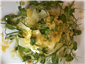 burrata with peas